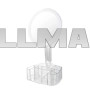 Зеркало с LED подсветкой и органайзером круглое XH-086 26LED 90° 150 мм
